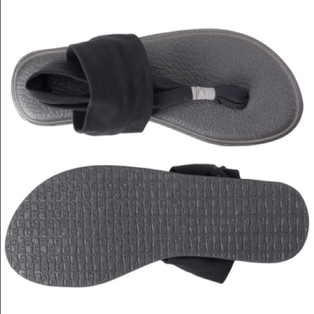 Sanuk yoga sling sandals black